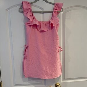 Lilly Pulitzer Pink Ruffle Mini Dress
